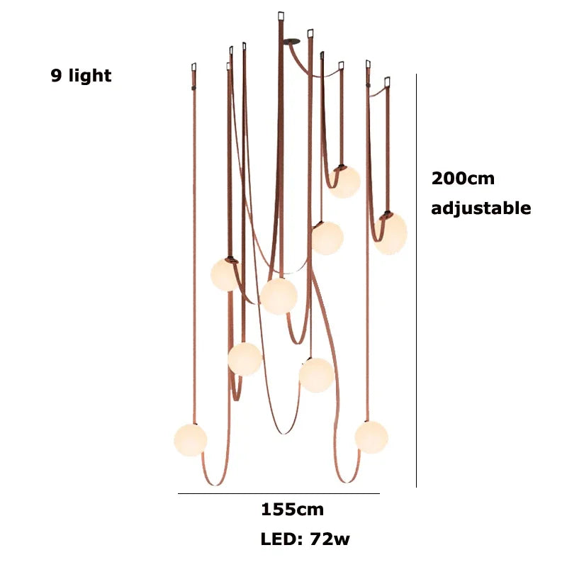 Luminis Belt Pendant Chandelier – Modular Multi-Light Statement Fixture