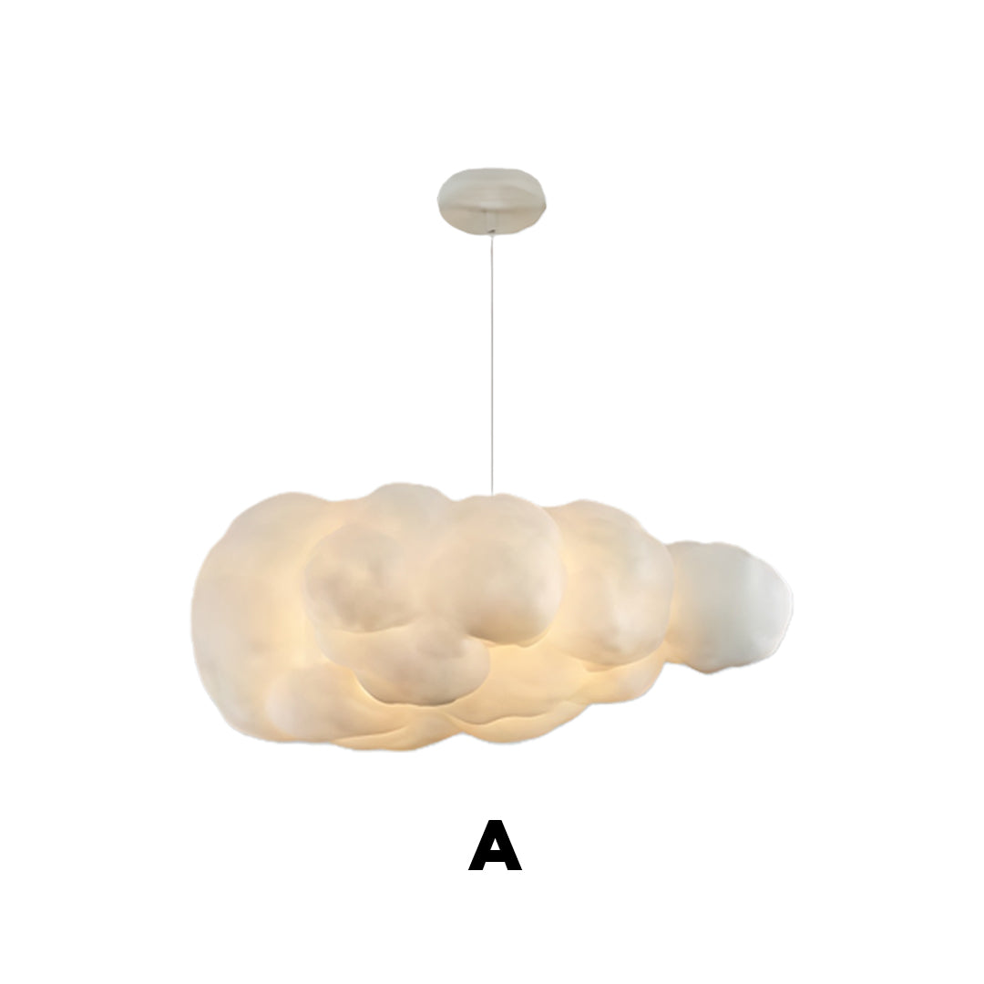 3D Cloud Fabric Pendant Light E26/E27 LED 2800LM 3000K White Pastel 7 Sizes Indoor