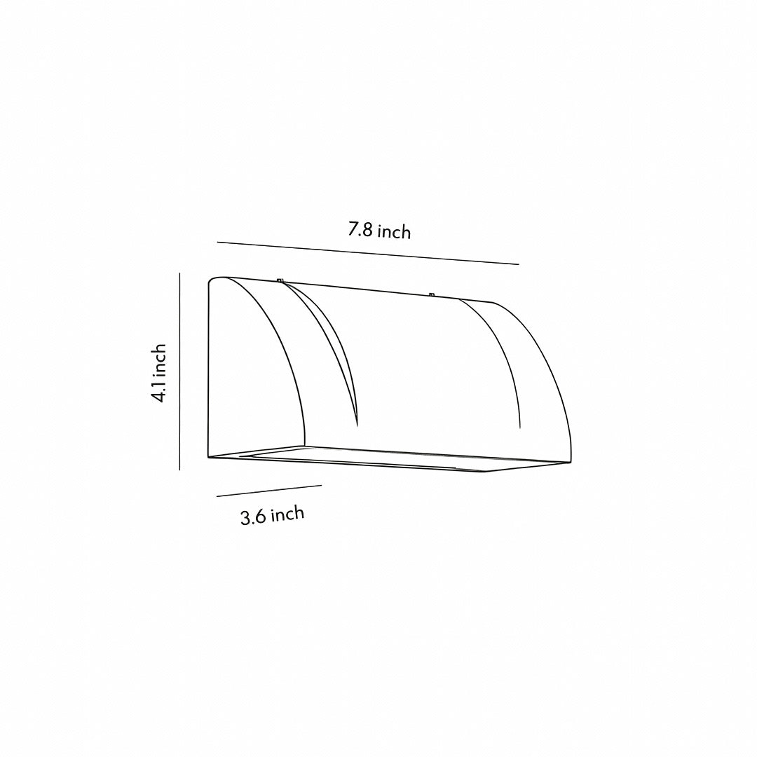 Modern LED Outdoor Wall Sconce Down Facing Aluminum Glass Sandblasted Black IP54 8W 3000K