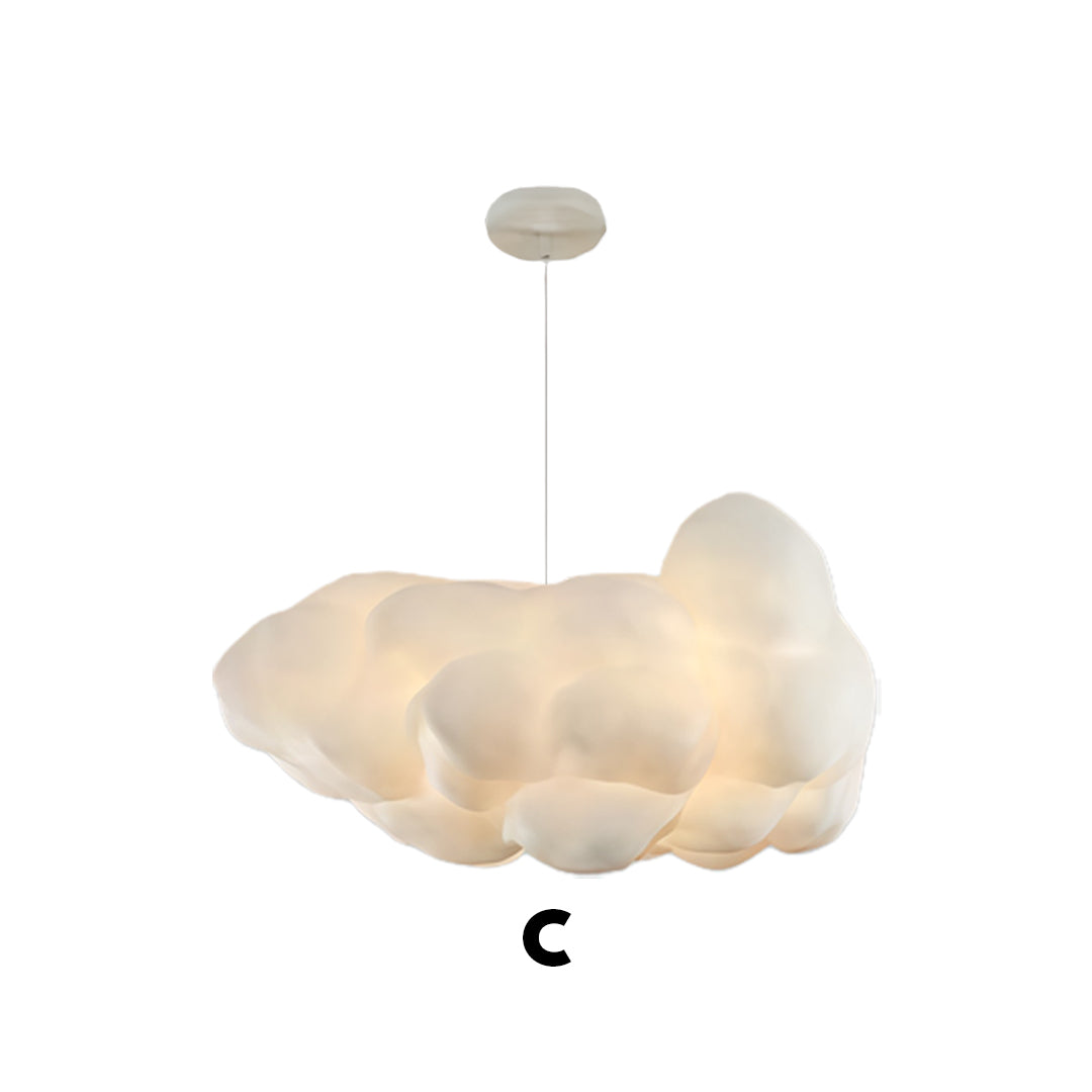 3D Cloud Fabric Pendant Light E26/E27 LED 2800LM 3000K White Pastel 7 Sizes Indoor