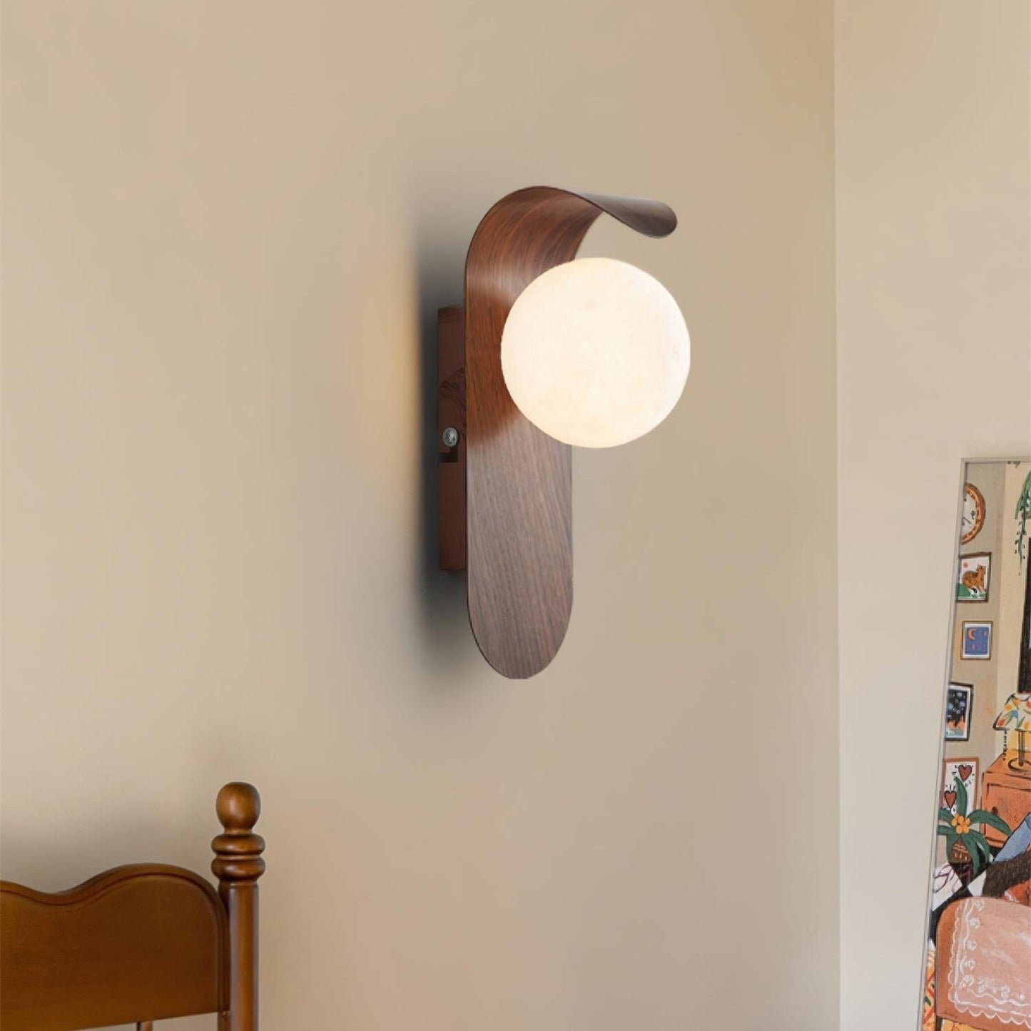 Nordic Wood Wall Sconce – Modern Indoor Wall Light