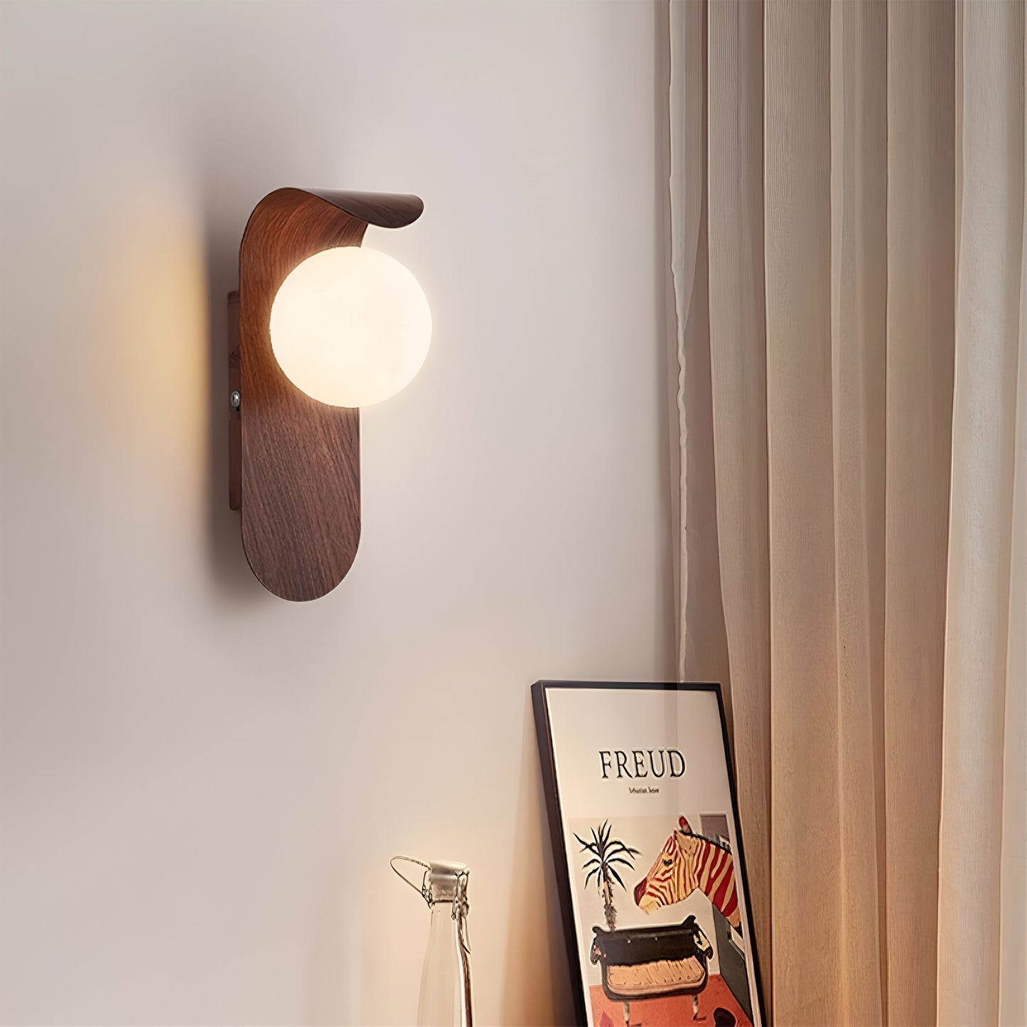 Nordic Wood Wall Sconce – Modern Indoor Wall Light