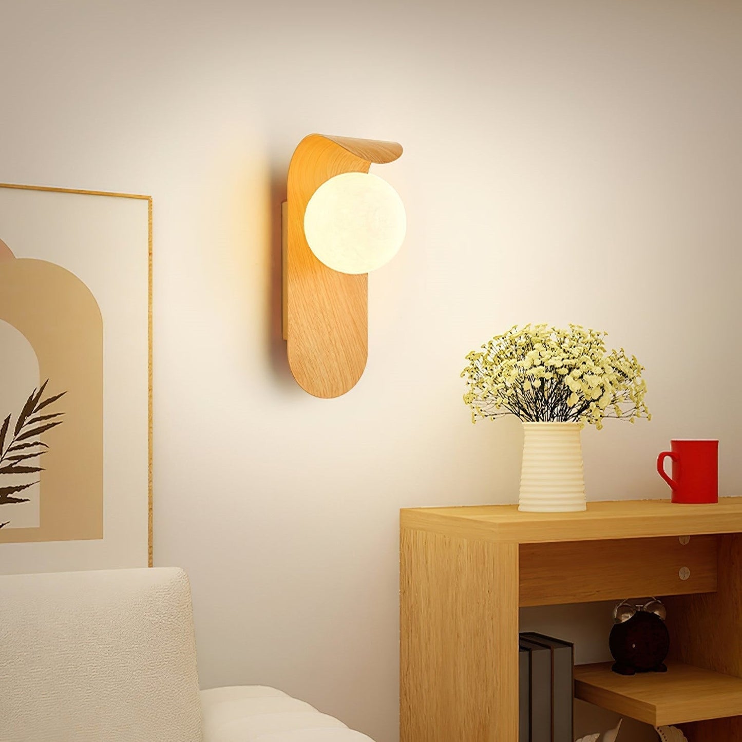 Nordic Wood Wall Sconce – Modern Indoor Wall Light