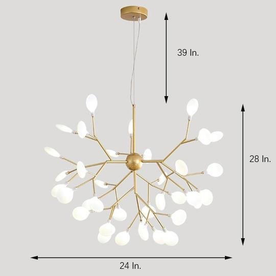 36-Light Gold Cluster Chandelier