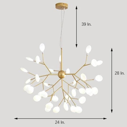 36-Light Gold Cluster Chandelier
