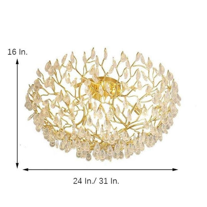 Firefly Sputnik Chandelier Aluminum Crystal G9 LED 3-Step Dimming Modern