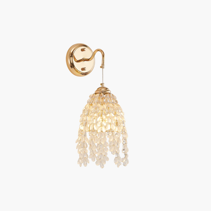 Modern Gold Crystal Wall Sconce – Minimalist LED Luxury Lighting Fixture