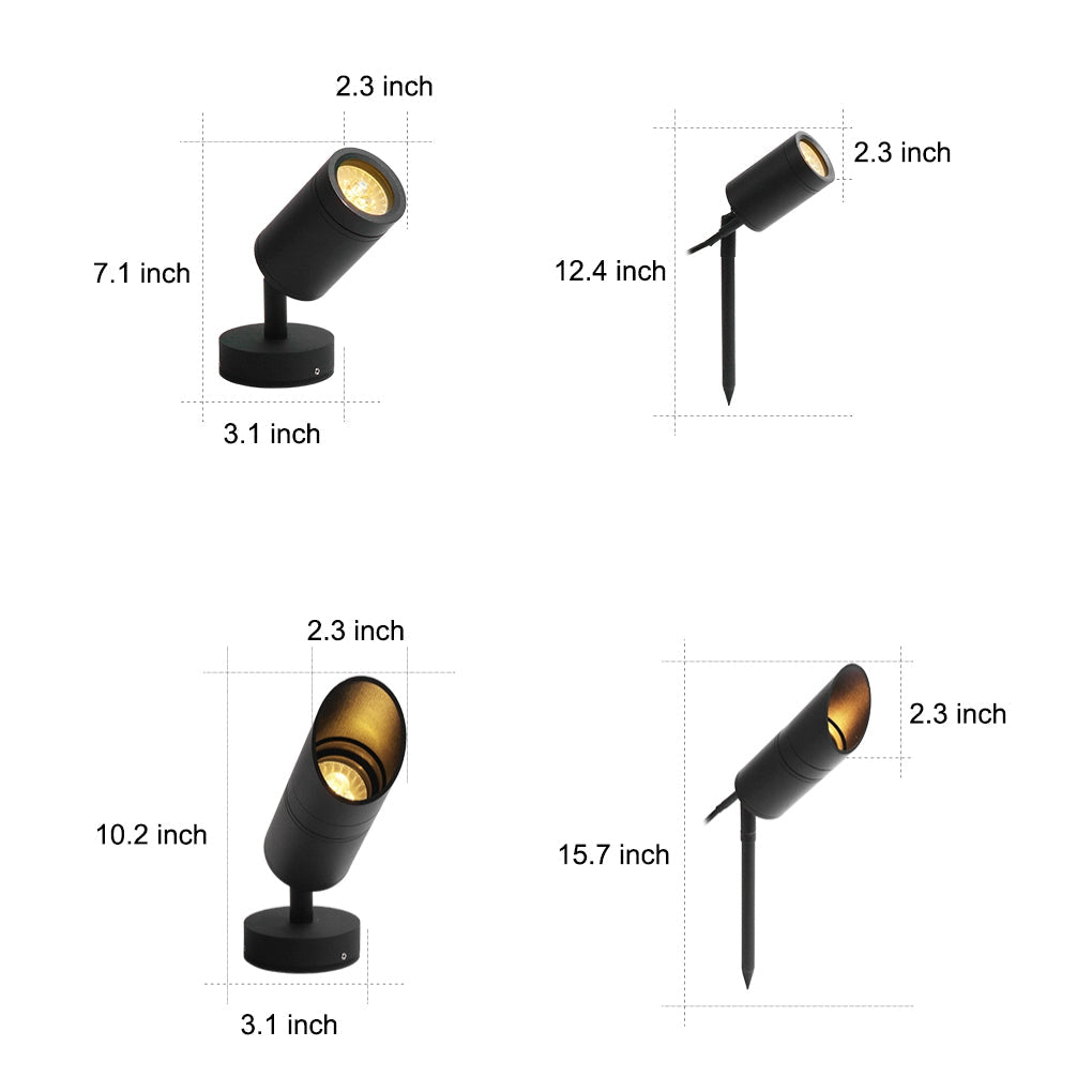 Rotatable Outdoor LED Landscape Spotlight Waterproof Garden Accent Light