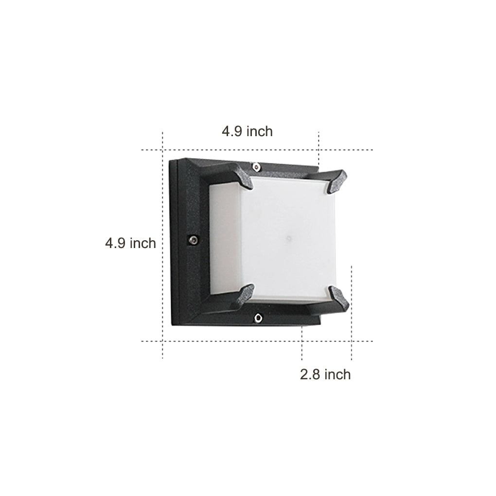 Diamond-Form Frosted PC LED Outdoor Wall Sconce IP54 Die-Cast Aluminium 5W