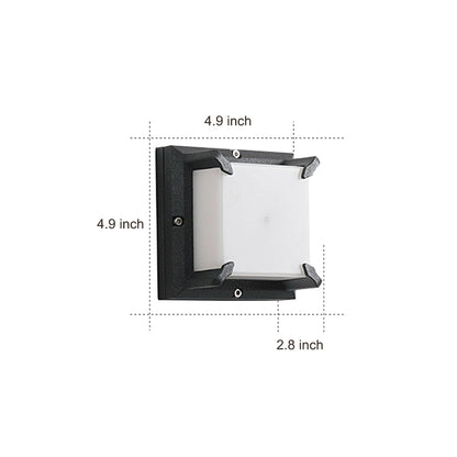 Diamond-Form Frosted PC LED Outdoor Wall Sconce IP54 Die-Cast Aluminium 5W