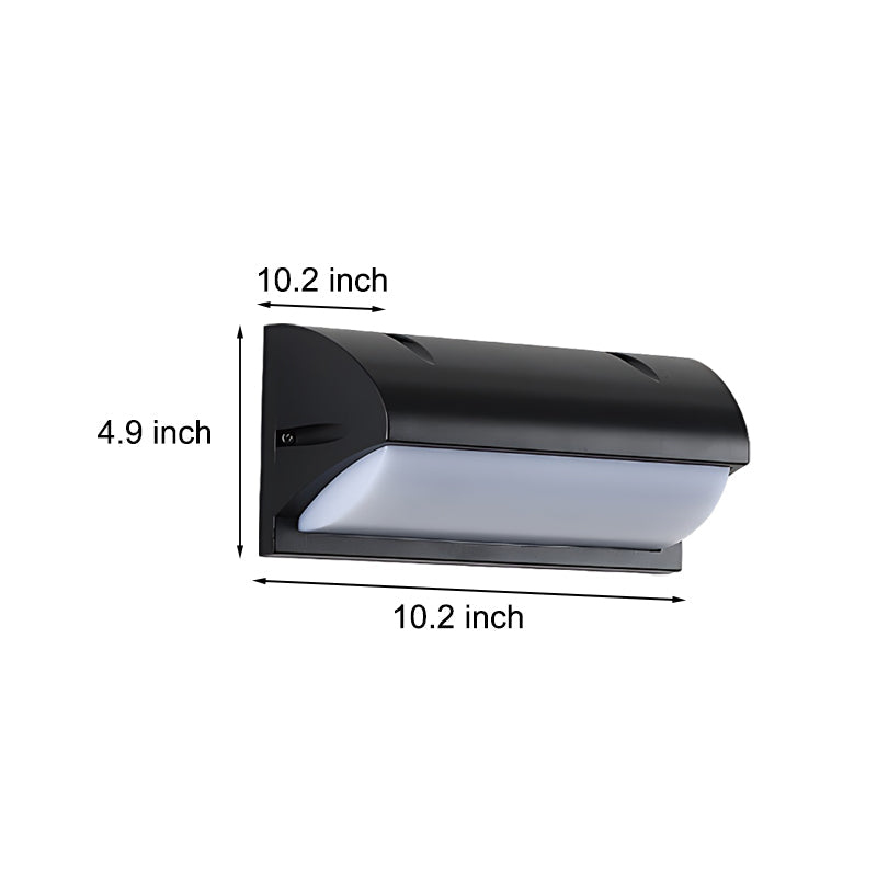 Modern LED Outdoor Wall Sconce IP65 Waterproof Black 10 Inch