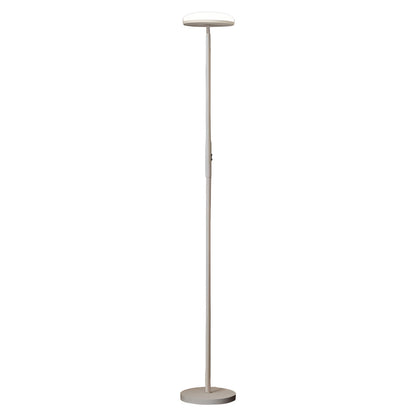 Modern Floor Lamp LED 360 Degree Adjustable Head Uplight Downlight Acrylic Disc Iron Dimmable Remote 3 Color Modes Black White 71 Inch