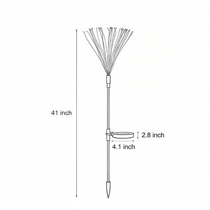 Solar Starburst Garden Lights 200 LED Firework Stake Lights Outdoor IP65