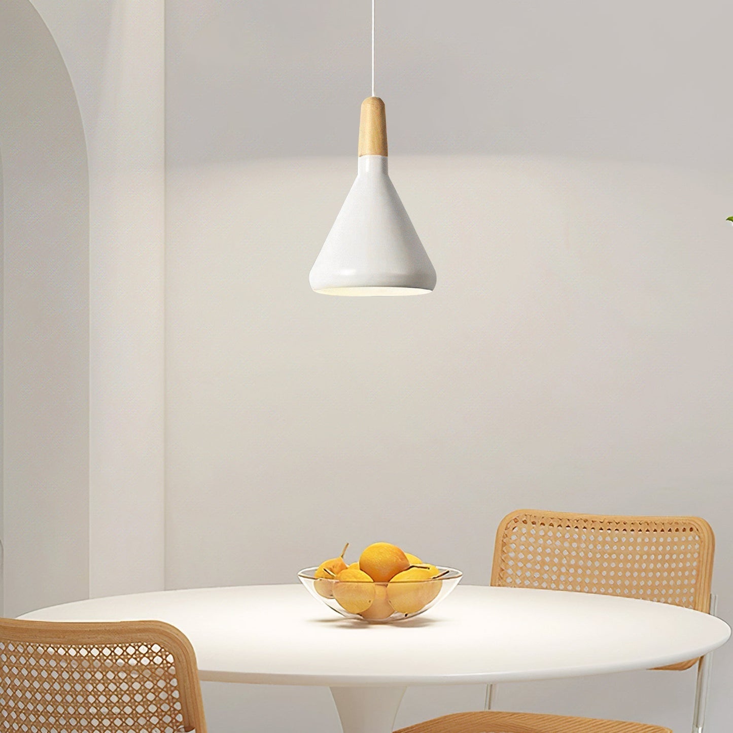 Nordic Pendant Ceiling Light – Wood Accent Series