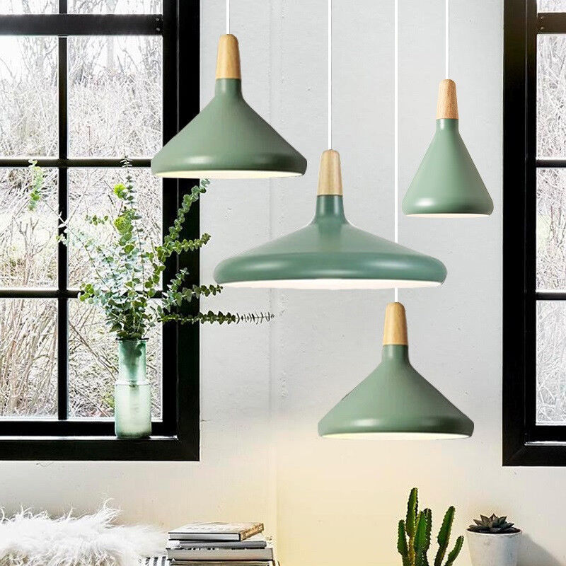 Nordic Pendant Ceiling Light – Wood Accent Series