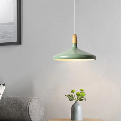 Nordic Pendant Ceiling Light – Wood Accent Series
