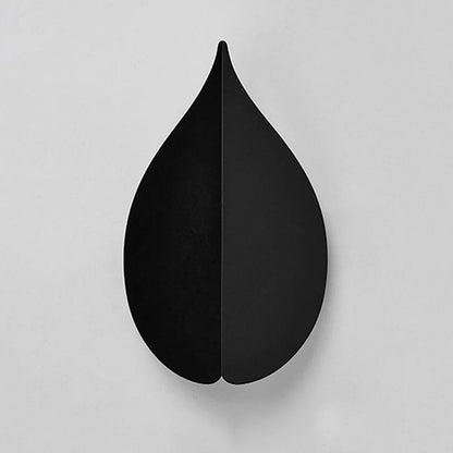 Leaf Shaped LED Wall Sconce Modern Organic Indoor Bedroom Hallway White Black