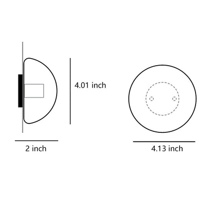 Rustic Transparent Glass Outdoor Wall Sconce Bowl LED 3200K IP54
