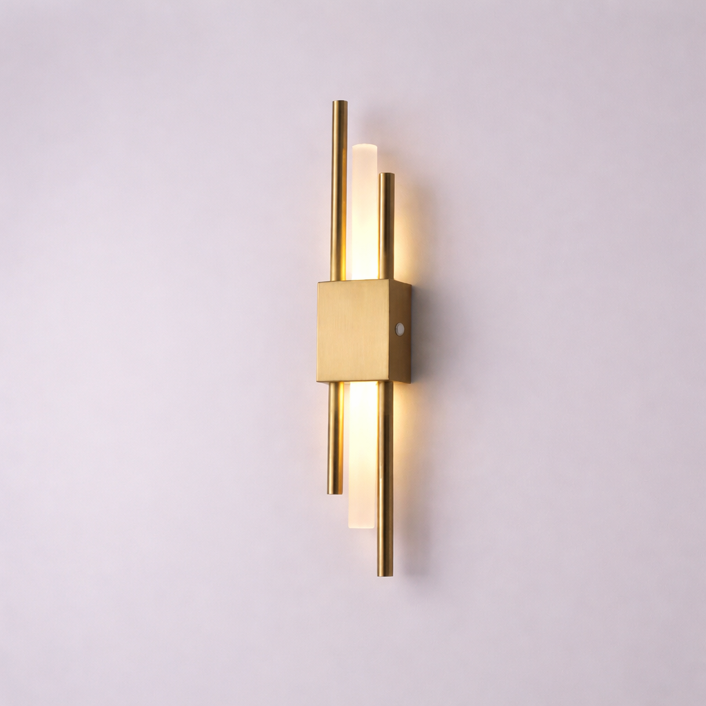 Modern Gold LED Wall Sconce Touch Dimmable Nordic Bedside Bedroom Left Right
