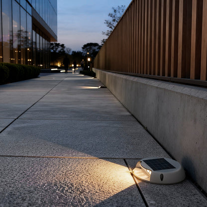 Solar Flush Embedded LED Deck Pathway Step Light ABS Gray Dual CCT IP65 10hr