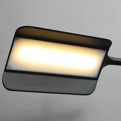 Compact Nordic LED Reading Floor Lamp 180° Rotating Head 350° Swivel Electroplated Iron Acrylic Shade 3000K Black White 43''