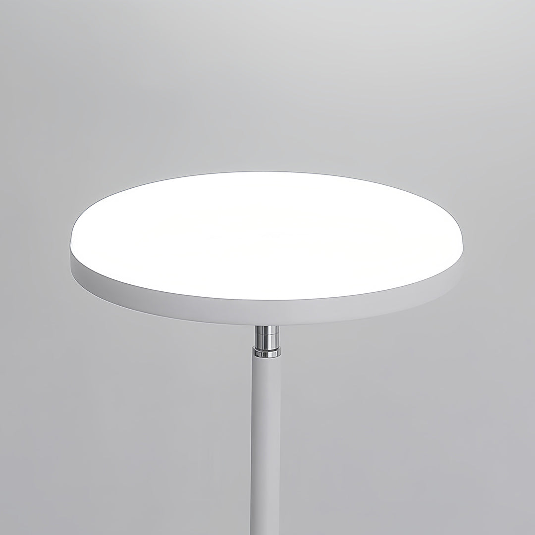 Modern Floor Lamp LED 360 Degree Adjustable Head Uplight Downlight Acrylic Disc Iron Dimmable Remote 3 Color Modes Black White 71 Inch