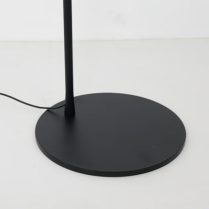 Compact Nordic LED Reading Floor Lamp 180° Rotating Head 350° Swivel Electroplated Iron Acrylic Shade 3000K Black White 43''