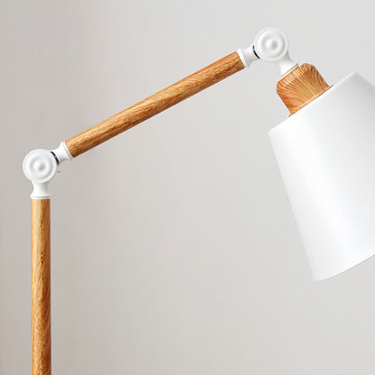 Floor Reading Lamp LED Dimmable Remote 180 Degree Adjustable Arm E27 Iron Baked Paint Eye Care Black White 63 Inch