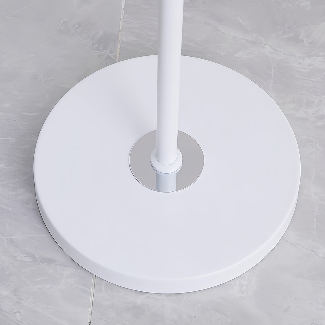 Modern Floor Lamp LED 360 Degree Adjustable Head Uplight Downlight Acrylic Disc Iron Dimmable Remote 3 Color Modes Black White 71 Inch