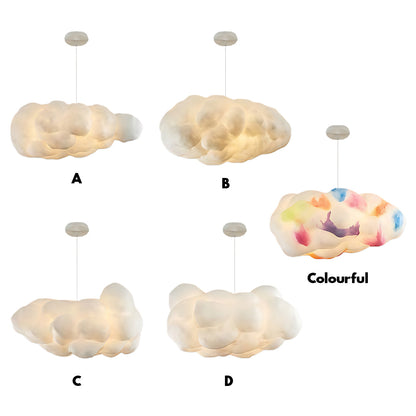 3D Cloud Fabric Pendant Light E26/E27 LED 2800LM 3000K White Pastel 7 Sizes Indoor