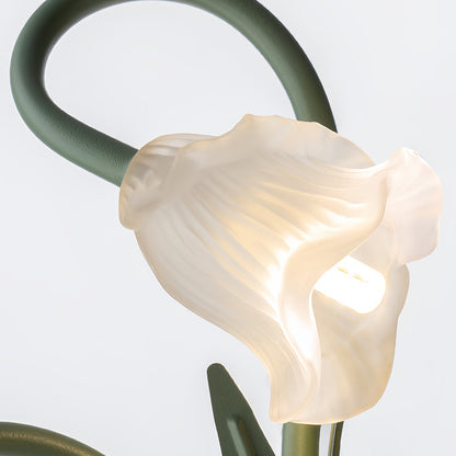 Flower Wall Light French Country Romantic Creative Lamp – Green Glass Wall Sconce