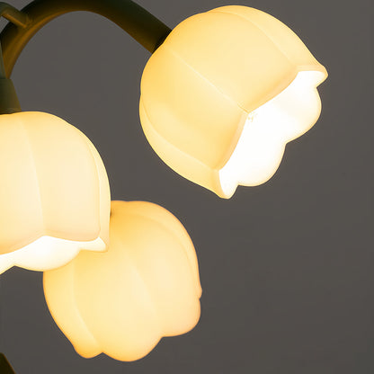 French Country Bellflower Glass Wall Sconce – Floral Indoor Wall Light