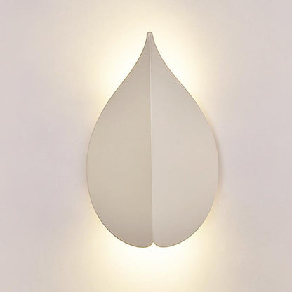 Leaf Shaped LED Wall Sconce Modern Organic Indoor Bedroom Hallway White Black