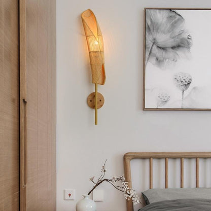 Freeform Bamboo Wall Sconce E26/E27 Natural Organic Sculptural Hardwired Indoor 18.9''