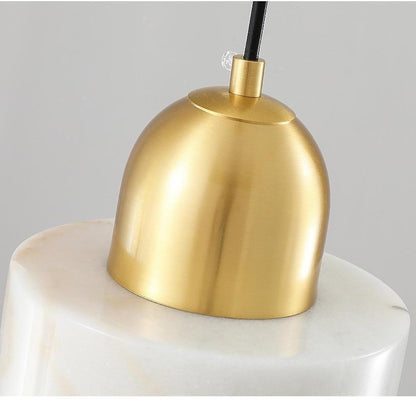 Marble Drum Mini Pendant Ivory White Black Green E26 4 Colors