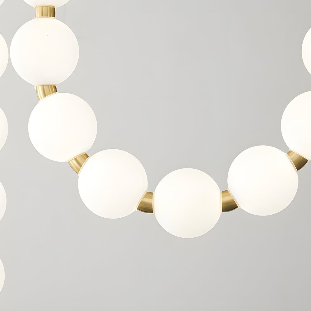 Pearl Necklace Chandelier Acrylic Ball LED Italian Style 3000K 4500K Warm White
