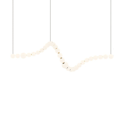 Pearl Necklace Chandelier Acrylic Ball LED Italian Style 3000K 4500K Warm White