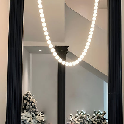 Pearl Necklace Chandelier Acrylic Ball LED Italian Style 3000K 4500K Warm White