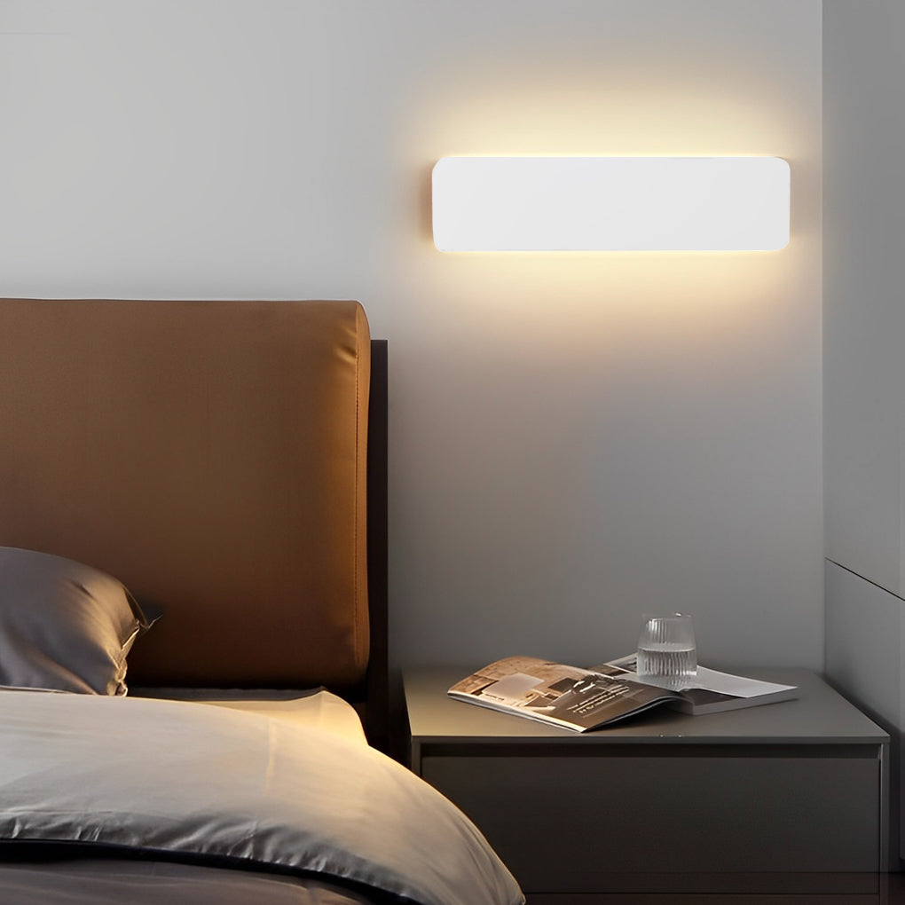 Adjustable COB LED Wall Sconce Aluminum 270° Rotation Hardwired Bedroom Hallway White