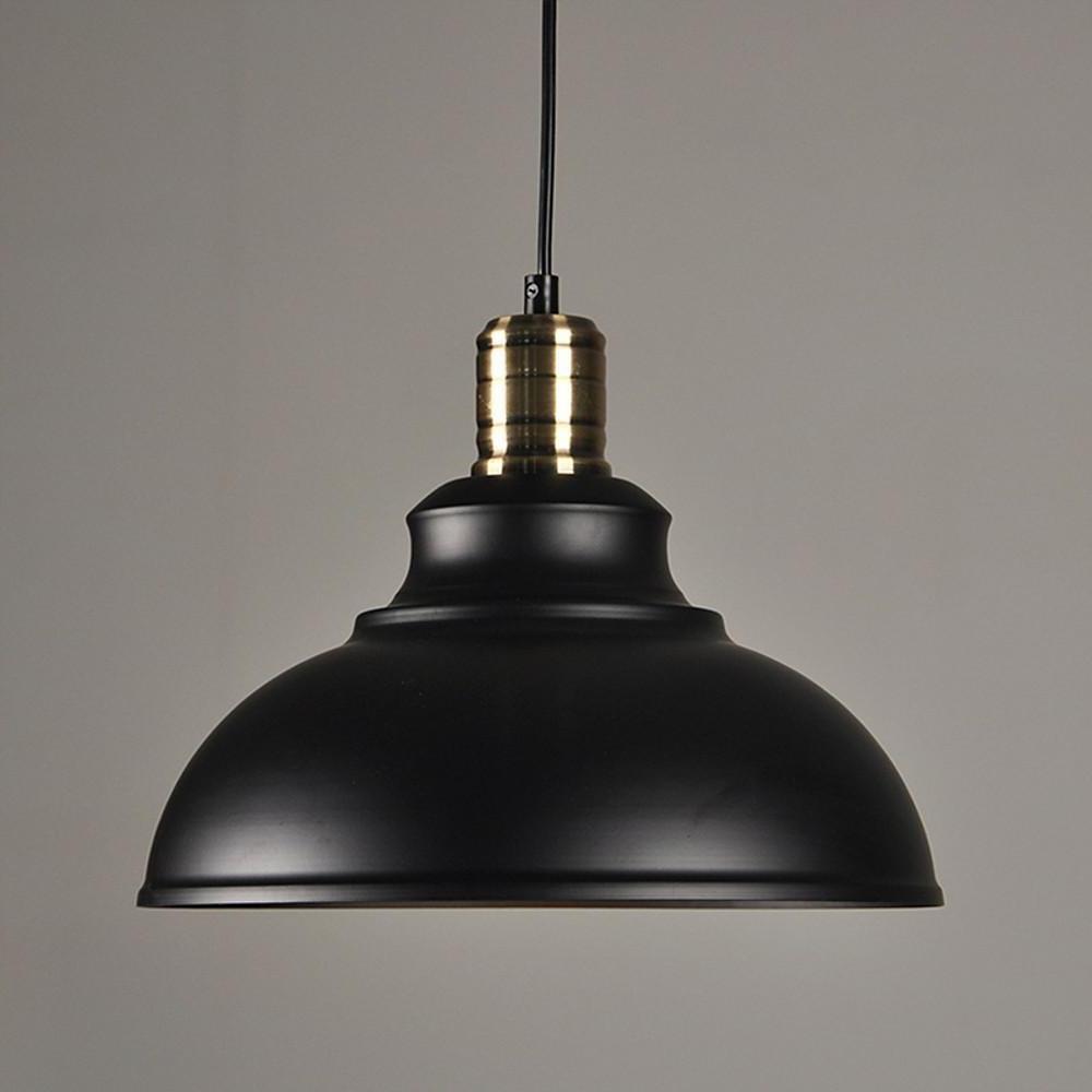 Industrial Metal Dome Pendant Red Bronze White Black Silver 3 Sizes E26