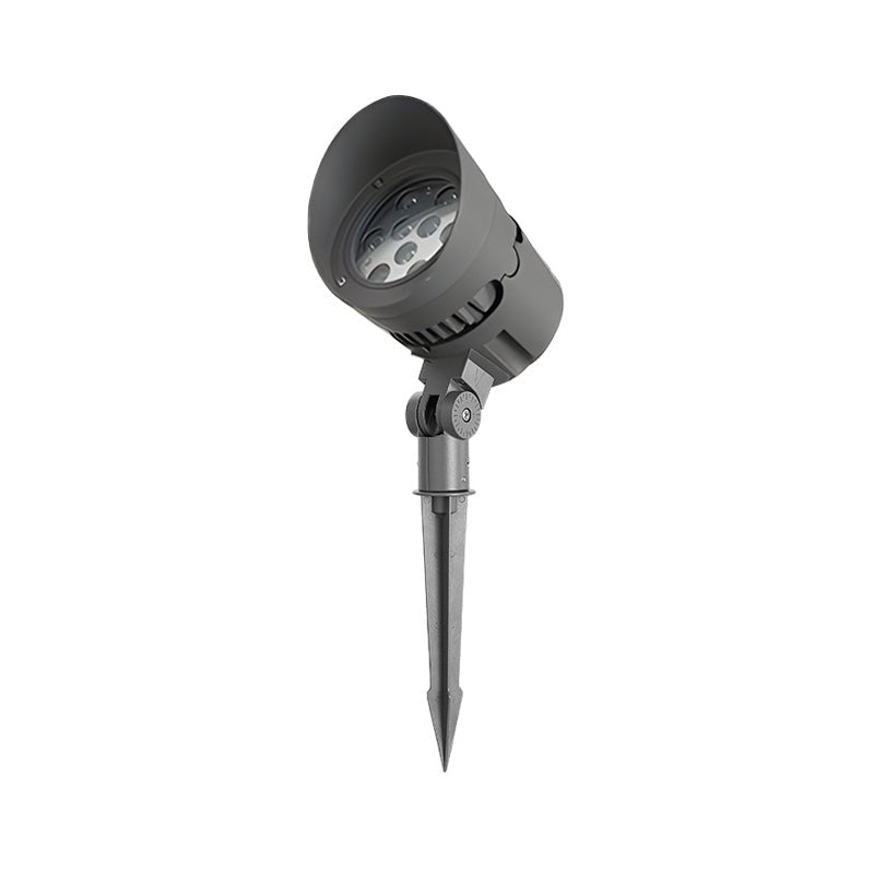 Hardwired LED Outdoor Spotlight 18W Adjustable Die-Cast Aluminum Tempered Glass IP65 4 CCT Options Black