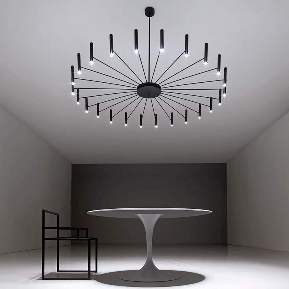 Black Sputnik Round Chandelier