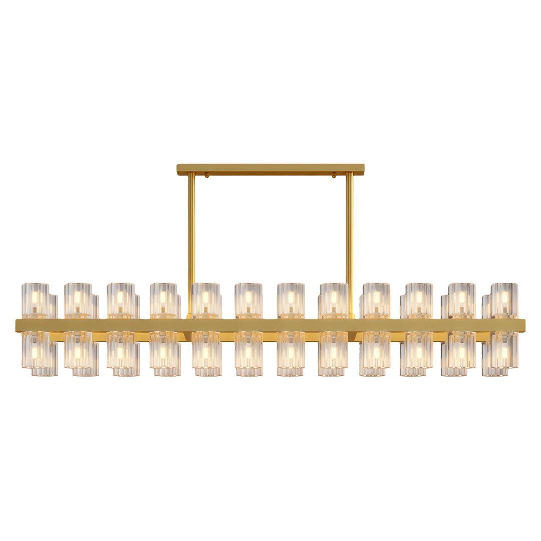 Crystal Chandelier Solid Copper Glass Cylinder Matrix G4 American Style Large-Scale