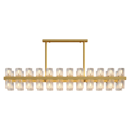 Crystal Chandelier Solid Copper Glass Cylinder Matrix G4 American Style Large-Scale