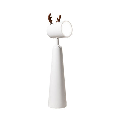 Antler Desk Lamp White ABS USB Rechargeable Night Light 2-Step Dimming Warm White 5W 15 Inch
