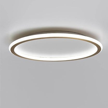 Nordic Circle LED Flush Mount Brass Silicone Four Modes Two Sizes