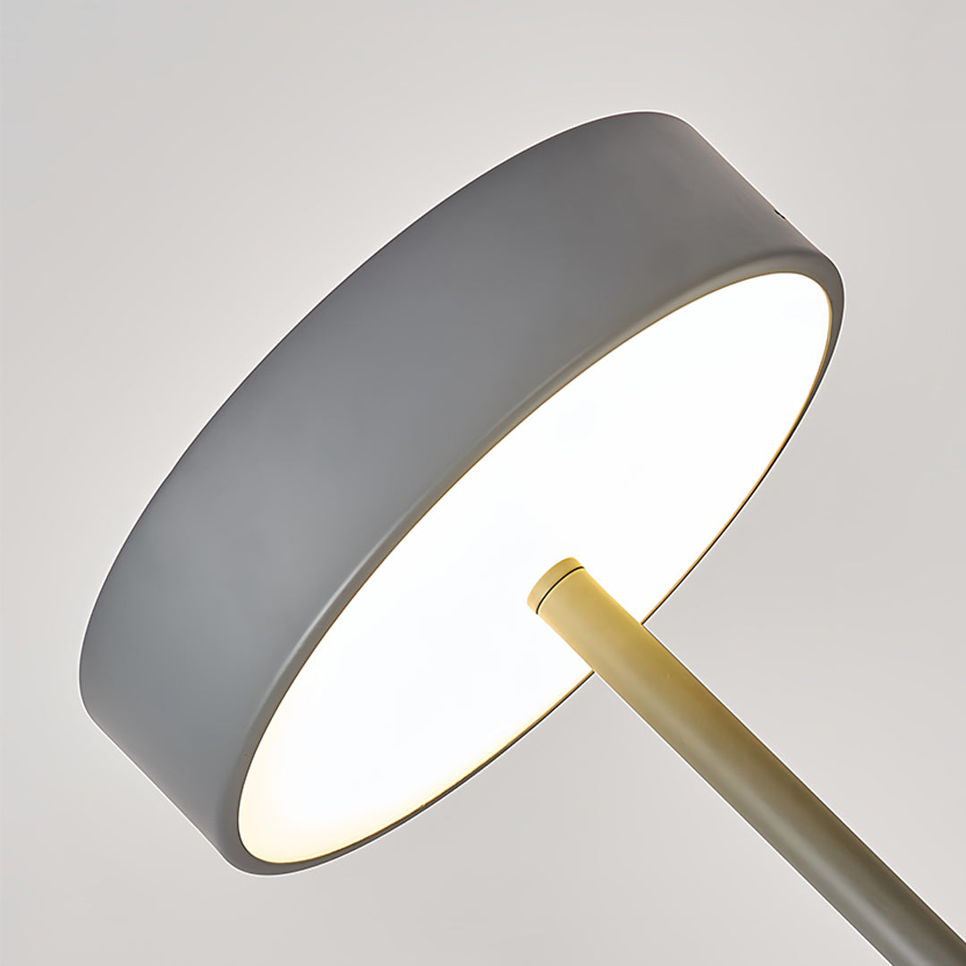 Modern Floor Lamp LED Dimmable Frosted Acrylic Shade Iron Pole Remote Control Stepless Dimming Nordic Black Gray White 56 Inch