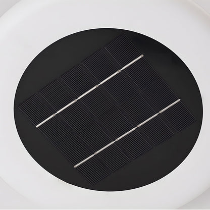 Solar USB Halo Floor Lamp Adjustable Height IP65 Minimalist Outdoor 3000K
