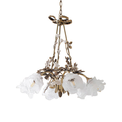 Brass Flower Chandelier