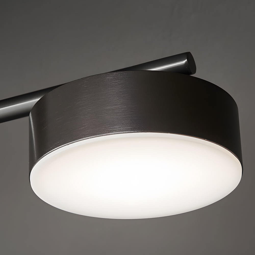 Matte Black Copper Multi-Head Semi-Flush Mount — Nordic Modern Glass Shade 6 8 Light